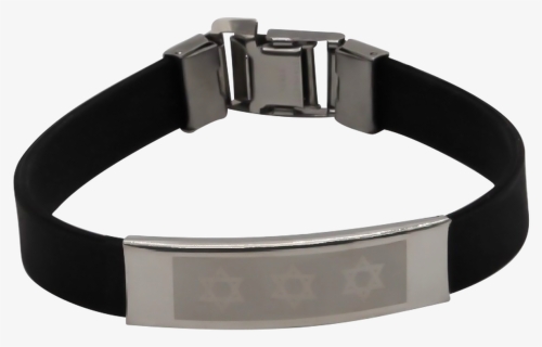 Black Star Of David Stainless Steel Rubber Accessory, HD Png Download, Free Download