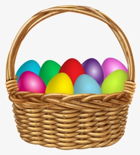Basket With Easter Eggs Clipart Image, HD Png Download, Free Download