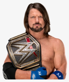 Aj Styles With Wwe Title , Png Download, Transparent Png, Free Download
