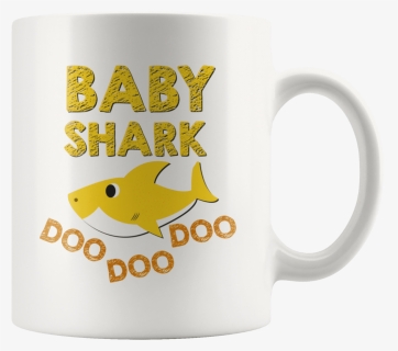 Custom Designed Baby Shark Coffee Mug, HD Png Download, Free Download