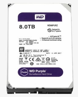 8tb Purple Wd80purz, 5400 Rpm, Sata 6gb/s, 128mb Cache,, HD Png Download, Free Download