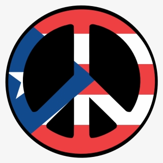 Puerto Rico Peace Symbol Flag 4 Twee Peacesymbol, HD Png Download, Free Download