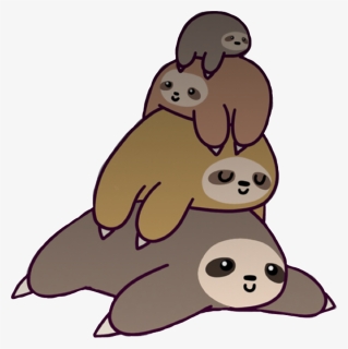 Cartoon Sloth Stack Clipart , Png Download, Transparent Png, Free Download
