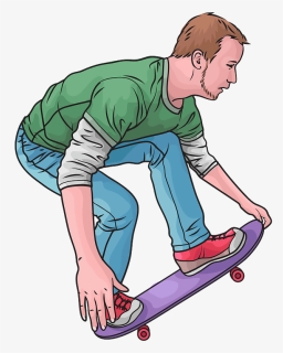 Skateboarding Clipart, HD Png Download, Free Download