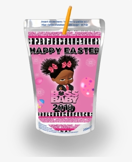 Editable Pink Boss Baby Easter Chip Bag & Juice Pouch, HD Png Download, Free Download