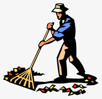 Vector Illustration Of Lawn Care Rake For Raking Leaves, HD Png Download, Free Download