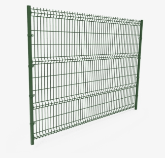 A Piece Of Green Powder Coating Curvy Welded Fence, HD Png Download, Free Download