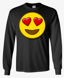 Cute Heart Eyes Emoji Valentine"s Day Love Ls Shirt/hoodie/sweatshirt, HD Png Download, Free Download