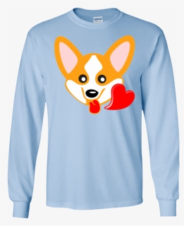 Corgi Emoji Ls Sweatshirts Funny Heart Eyes Emoji, HD Png Download, Free Download