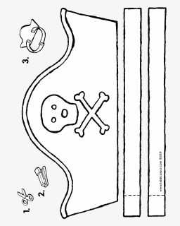 Pirate Hat Crafts Colouring Page Page Drawing Picture, HD Png Download, Free Download