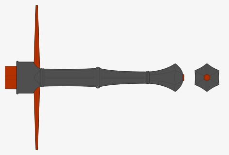 125cm Overall, 25cm Grip Pommel, 25cm Guard, HD Png Download, Free Download