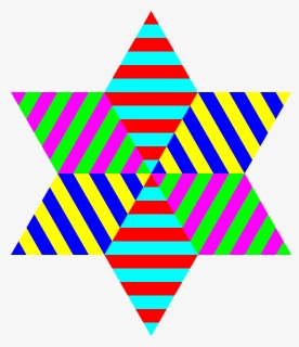 Diamond Hexagram Multicolor Rainbow Star, HD Png Download, Free Download