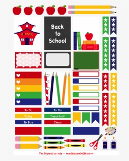 Back To School Printable Erin Condren Stickerspla, HD Png Download, Free Download