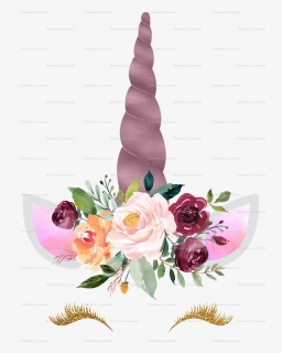 Autumn Watercolor Floral Unicorn, HD Png Download, Free Download