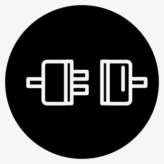 Plugs Connection Outline Symbol In A Circle, HD Png Download, Free Download