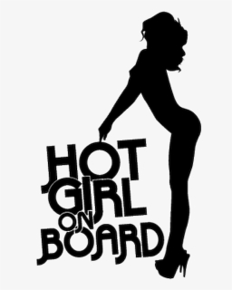 22092 Sticker Hot Girl On Board, HD Png Download, Free Download