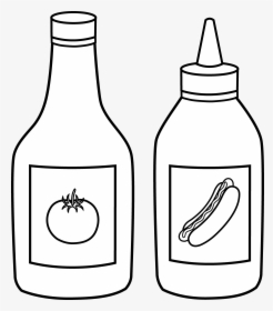 Ketchup 20clipart - Tomato Sauce Bottle Drawing, HD Png Download, Free Download
