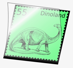 Vector Clip Art Of Postage Stamp With Dinosaur - Brontosaurus, HD Png Download, Free Download