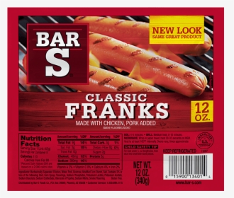 Classic Franks - Bar S Hot Dogs, HD Png Download, Free Download