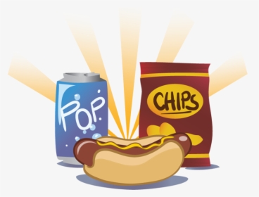 Hotdog And Chips Clipart, HD Png Download, Free Download