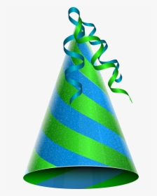 Birthday Party Hat Green Blue Png Clip Art Image - Transparent Background Birthday Hat, Png Download, Free Download