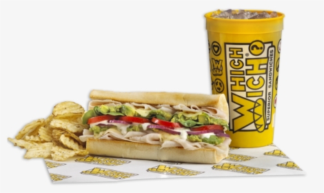 Turkey And Avocado Sandwich With Which Wich Chips And - Wich, HD Png Download, Free Download