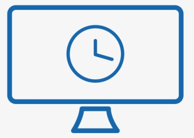Icon Of A Computer Monitor Displaying A Clock - Information Technology Lab Lab Png Icon, Transparent Png, Free Download