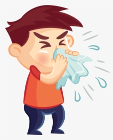 Cold Clipart Cold Cough - Transparent Sick Person Png, Png Download, Free Download
