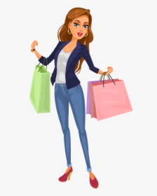 Shopping Girl Png Image Free Download Searchpng - Cacaya Signature Shoes And Bag, Transparent Png, Free Download