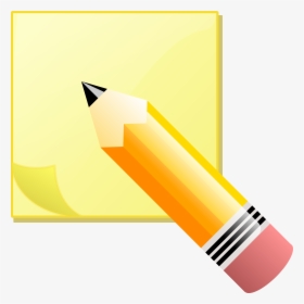 Sticky Note Pad And Pencil Clip Arts - Write On A Sticky Note, HD Png Download, Free Download