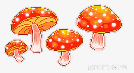 #mushrooms #fairies #fairy #mushroom #orange #pixel - Transparent Mushroom Pixel Art, HD Png Download, Free Download