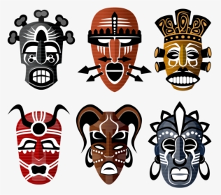 Mushroom Trip - African Tribal Mask Vector, HD Png Download, Free Download