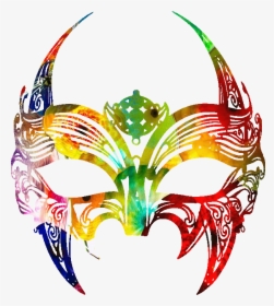 Mascara De Carnaval Cheia De Cor 6 Png - Masquerade Masks, Transparent Png, Free Download