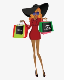 Shopping Girls Clip Art , Digital Paper,illustration,, HD Png Download, Free Download