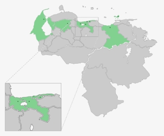 Venezuela Baseball Map - Caribes Ubicacion En Venezuela, HD Png Download, Free Download