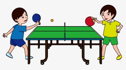 Ping Pong Clipart Clipartlook - Play Table Tennis Cartoon, HD Png Download, Free Download
