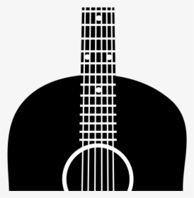 Acoustic Guitar Clipart - Acoustic Transparent Background Black Guitar Clipart, HD Png Download, Free Download
