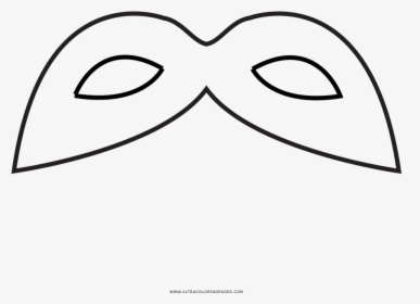 Carnaval Mask Coloring Page - Line Art, HD Png Download, Free Download