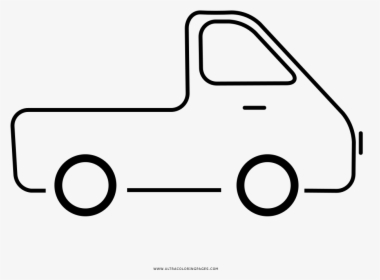 Flatbed Truck Coloring Page - Line Art, HD Png Download, Free Download