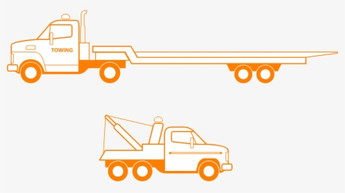 Transparent Tow Truck Png - Flatbed Truck Clip Art, Png Download, Free Download