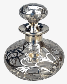 Alvin Silver Co Glass Cologne Bottle With Sterling - Perfume, HD Png Download, Free Download
