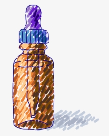 Vector Illustration Of Medicine Bottle With Eye Dropper - Illustration, HD Png Download, Free Download