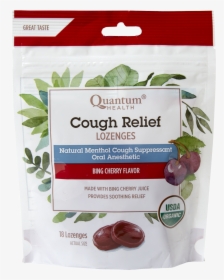Cough Relief Lozenges, Bing Cherry - Quantum Health Cough Relief, HD Png Download, Free Download