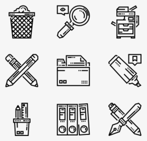 Office Stationery - School Icon Vector Png, Transparent Png, Free Download
