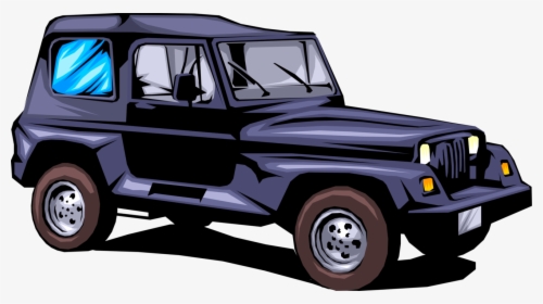 Vector Illustration Of Jeep Sports Utility Off-road - Sport Utility Vehicle, HD Png Download, Free Download