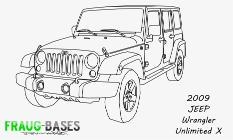 Transparent Jeep Vector Png - Drawing Of A Jeep Wrangler, Png Download, Free Download
