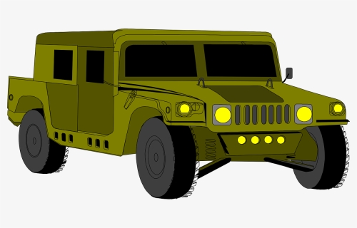 Jeep, Hammer, Car, Army, Military Green, Camouflage - รูป รถ ทหาร การ์ตูน, HD Png Download, Free Download