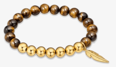 Tiger Eye Bracelet With Feather, HD Png Download, Free Download