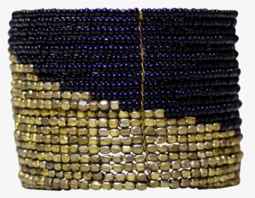 Black And Gold Beaded Bracelet - Bead, HD Png Download, Free Download