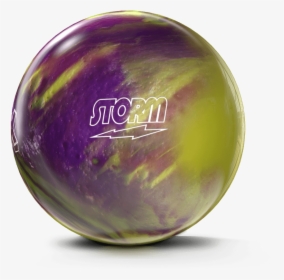 Purple And Yellow Storm Bowling Ball, HD Png Download, Free Download